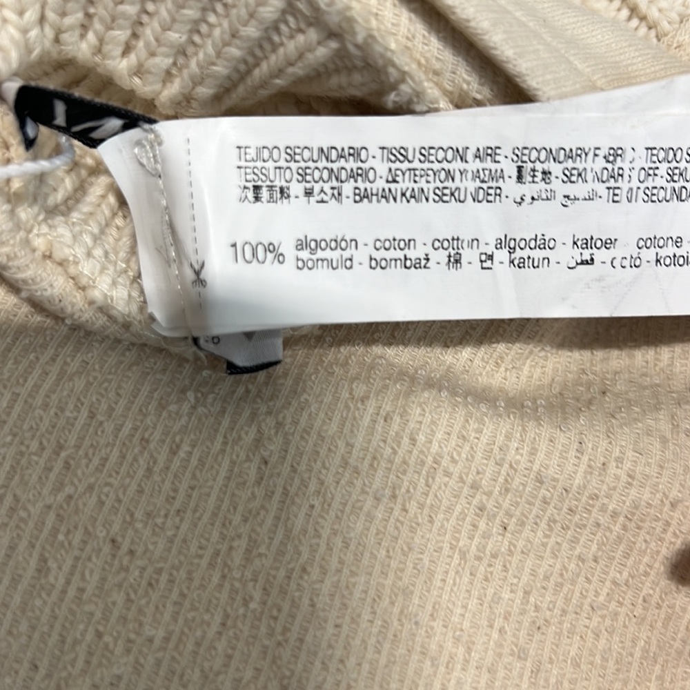 ZARA Large ASYMMETRIC CROPPED SWEATSHIRT - Picture 8 of 9